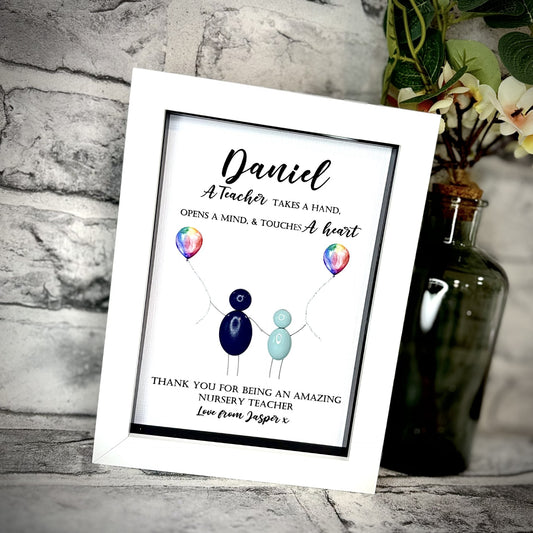 Personalised Balloon Pebble Frame