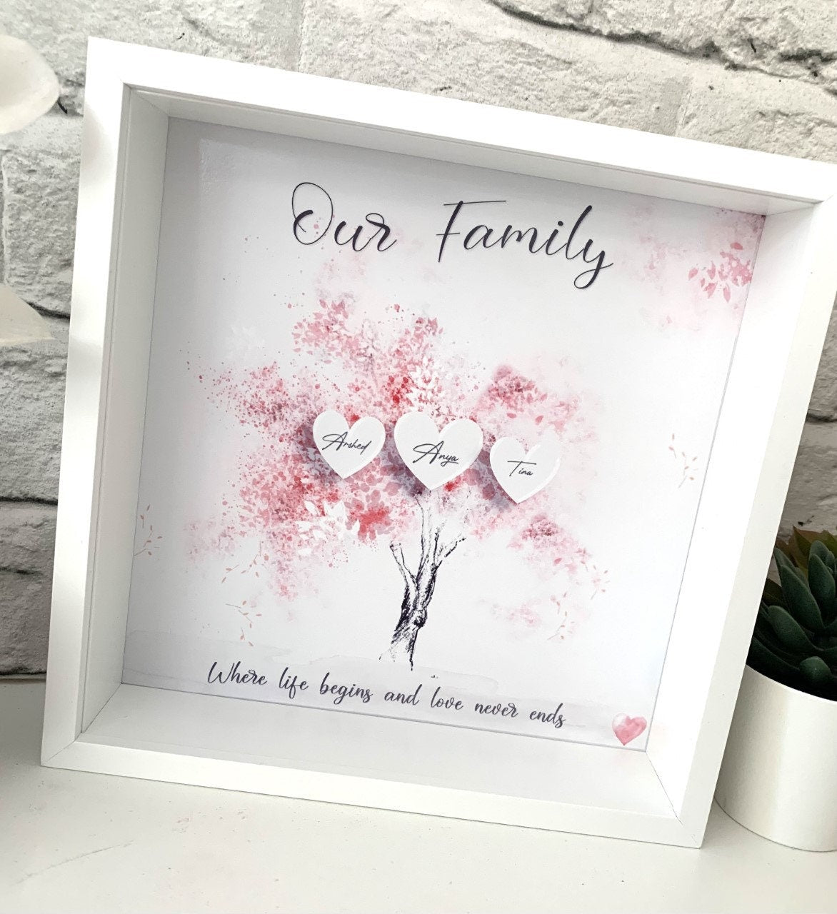 Personalised Family Tree Framed Print, Grandchildren fill a place, Mums Birthday, Nans Birthday, Gifts for Her, New Home Gift, Wedding Gift