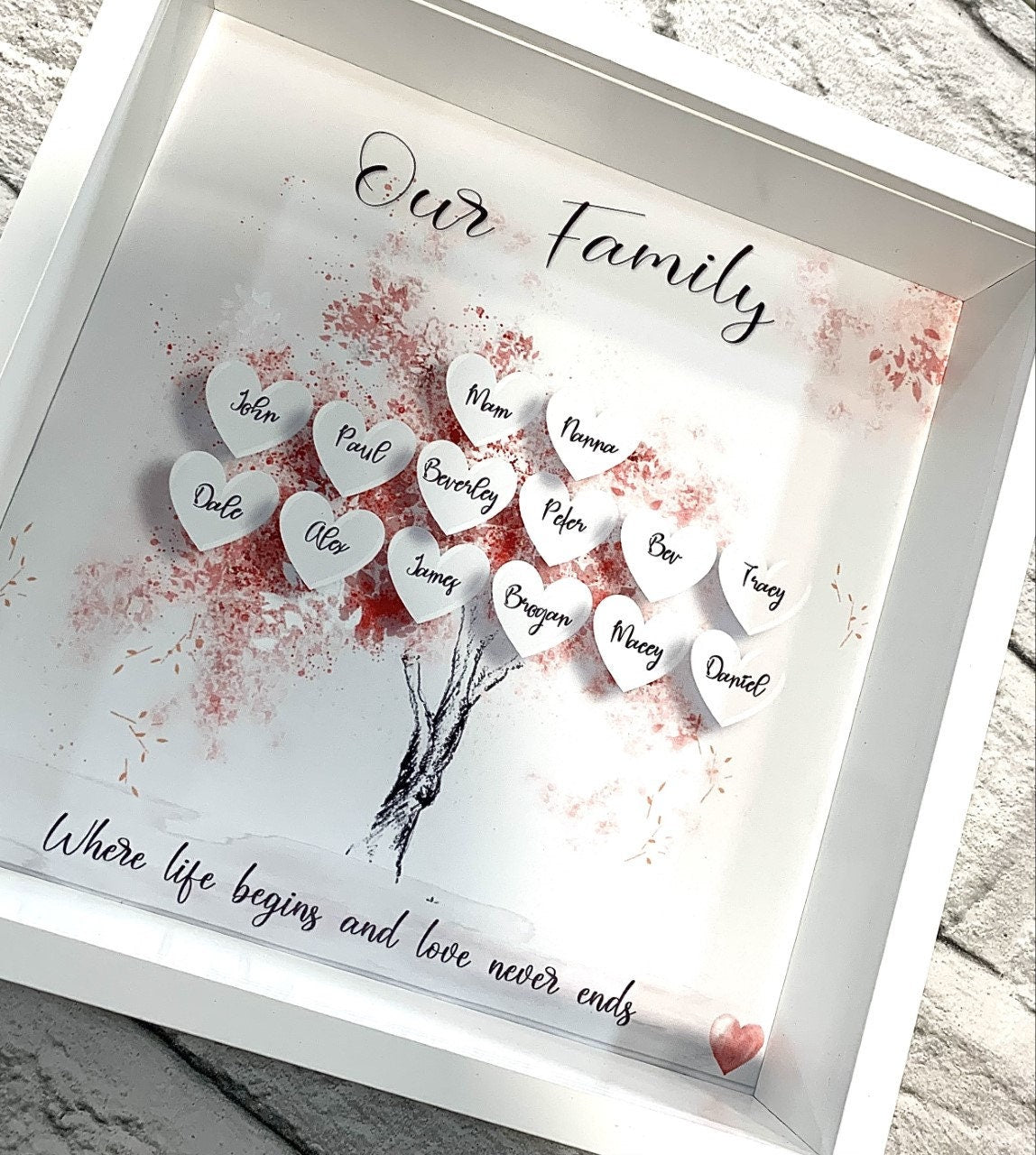 Personalised Family Tree Framed Print, Grandchildren fill a place, Mums Birthday, Nans Birthday, Gifts for Her, New Home Gift, Wedding Gift