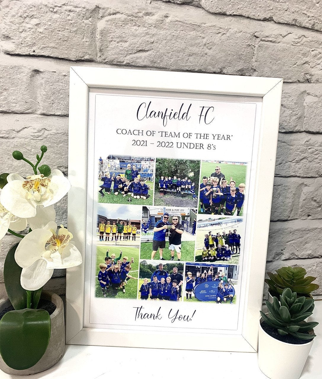 Personalised Football Team Prints Thank You Coach Gift End Of Season Gift for Football Team Present Football Manager Gift Sports Team Gift