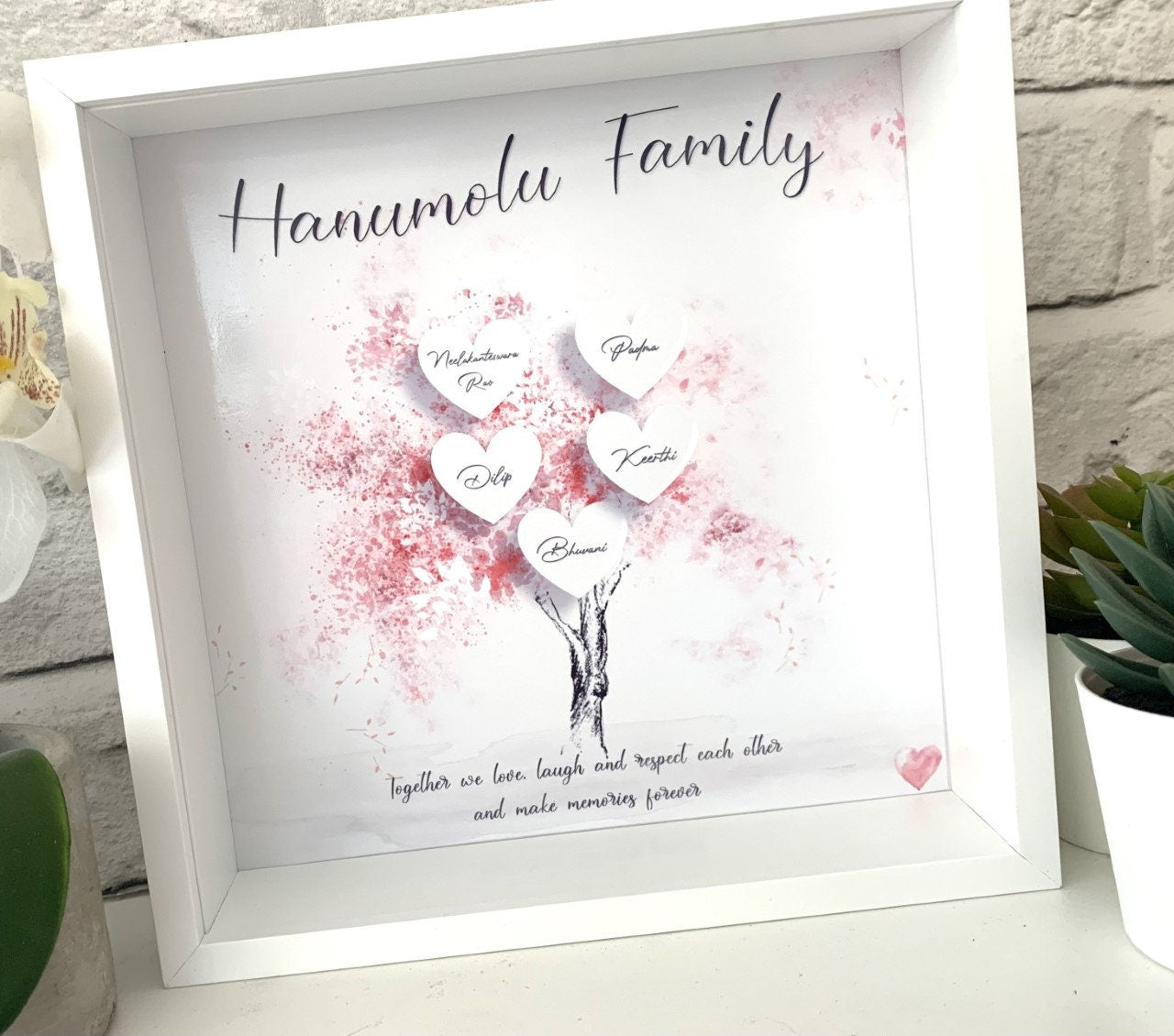 Personalised Family Tree Framed Print, Grandchildren fill a place, Mums Birthday, Nans Birthday, Gifts for Her, New Home Gift, Wedding Gift