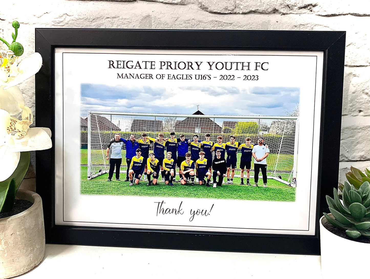 Personalised Football Team Prints Thank You Coach Gift End Of Season Gift for Football Team Present Football Manager Gift Sports Team Gift