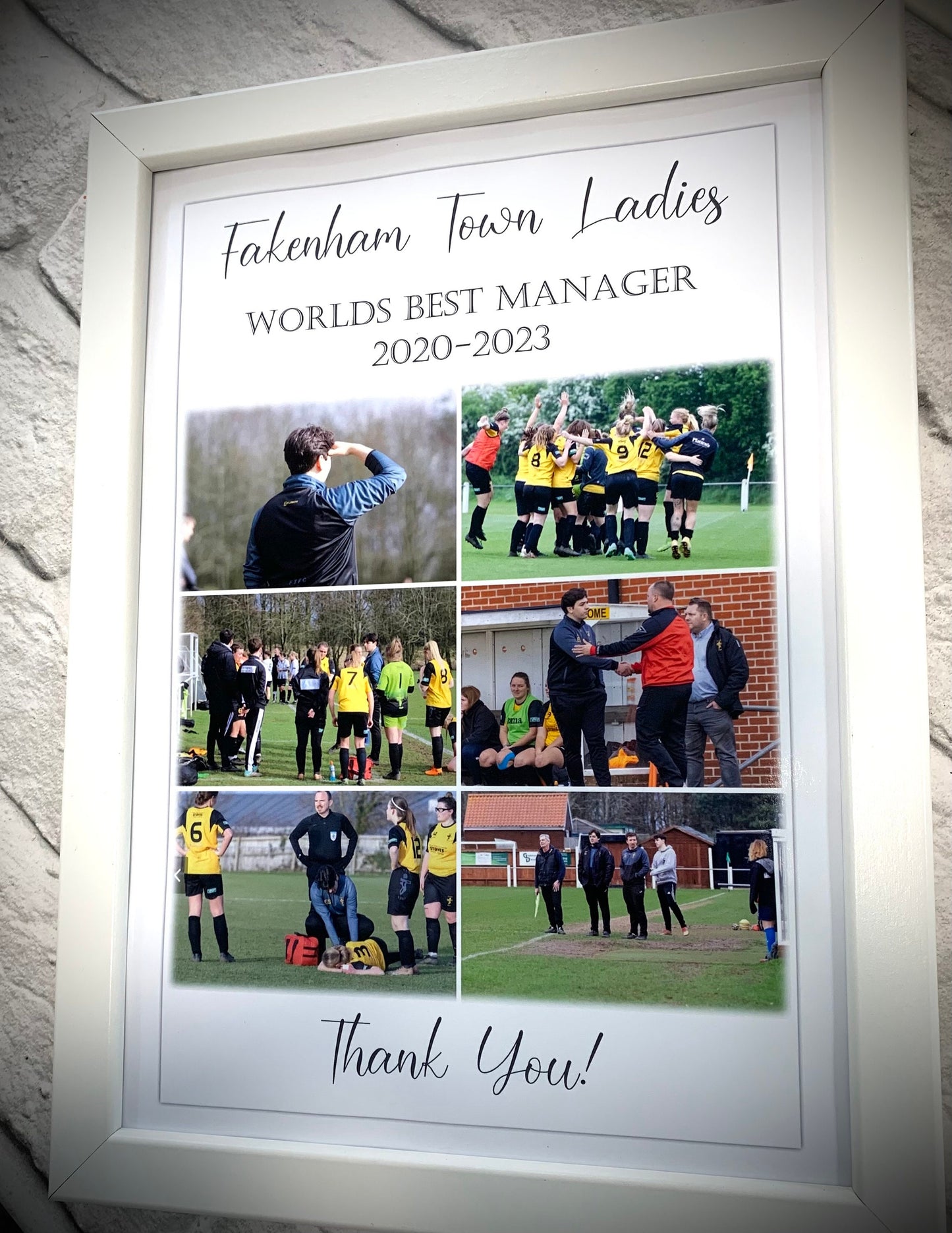 Personalised Football Team Prints Thank You Coach Gift End Of Season Gift for Football Team Present Football Manager Gift Sports Team Gift